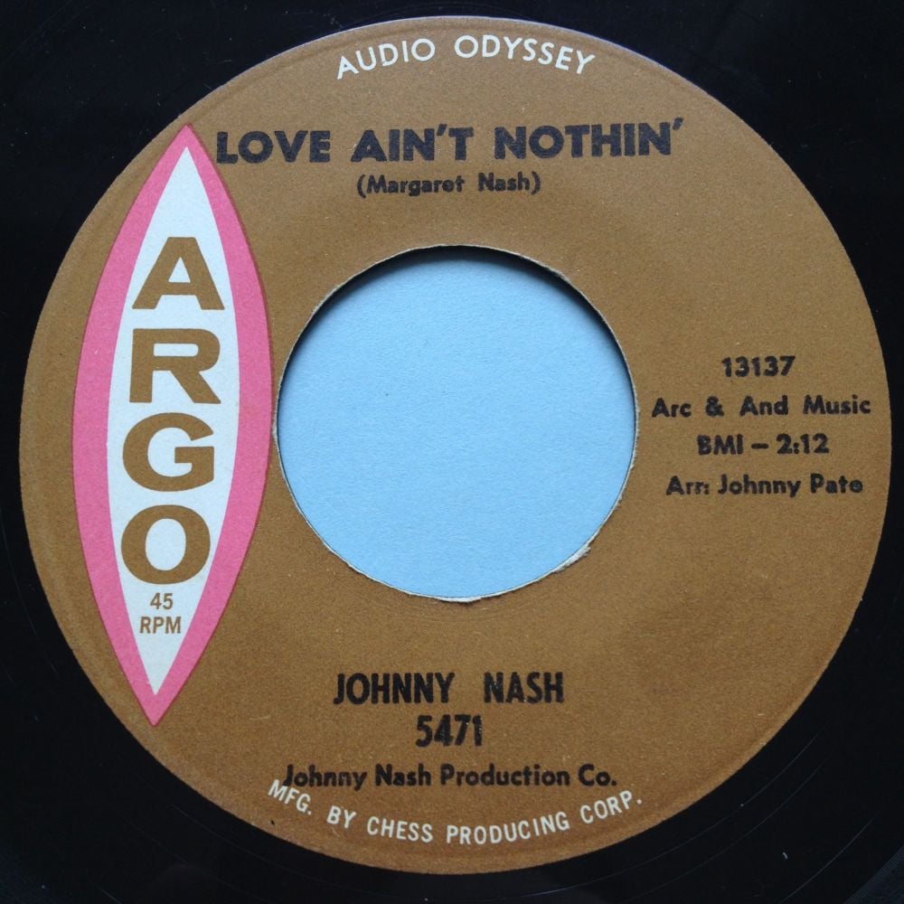 Johnny Nash - Love ain't nothin' - Argo - Ex-