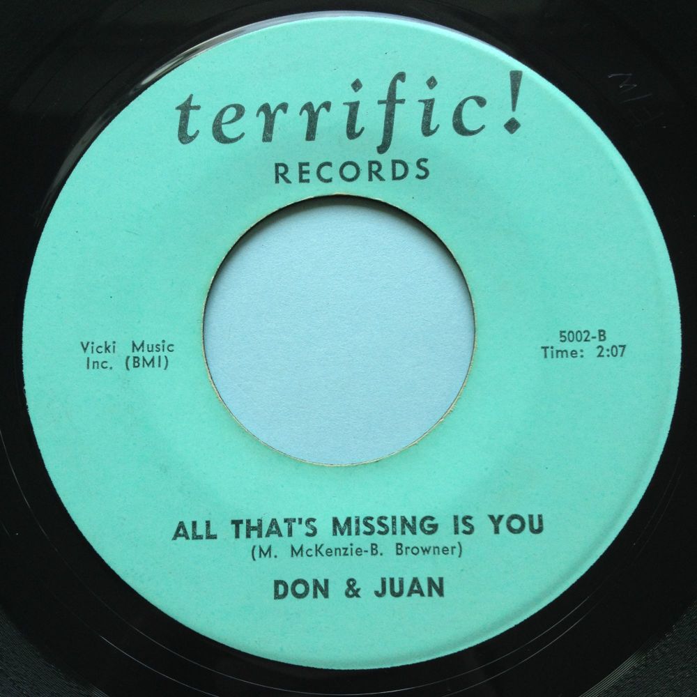 Don & Juan - All that's missing is you b/w What's your name - Terrific - Ex