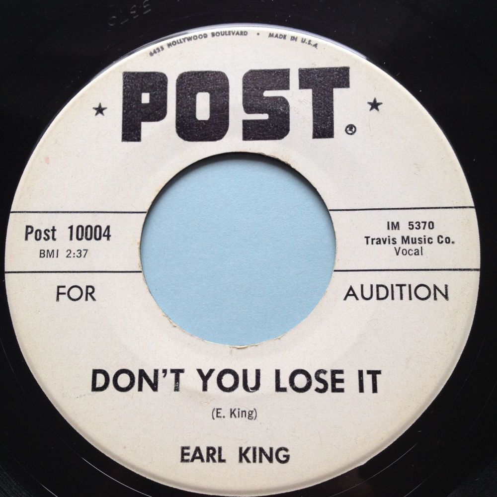 Earl King - Don't you lose it - Post promo - Ex-