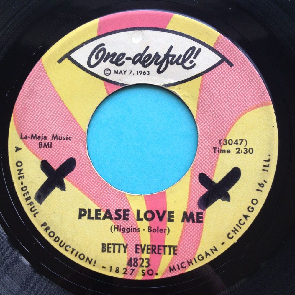 Betty Everette - Please love me - One-derful - Ex- (2 x Xs on label)