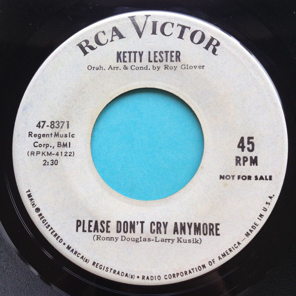 Ketty Lester - Please don't cry anymore - RCA promo - Ex-