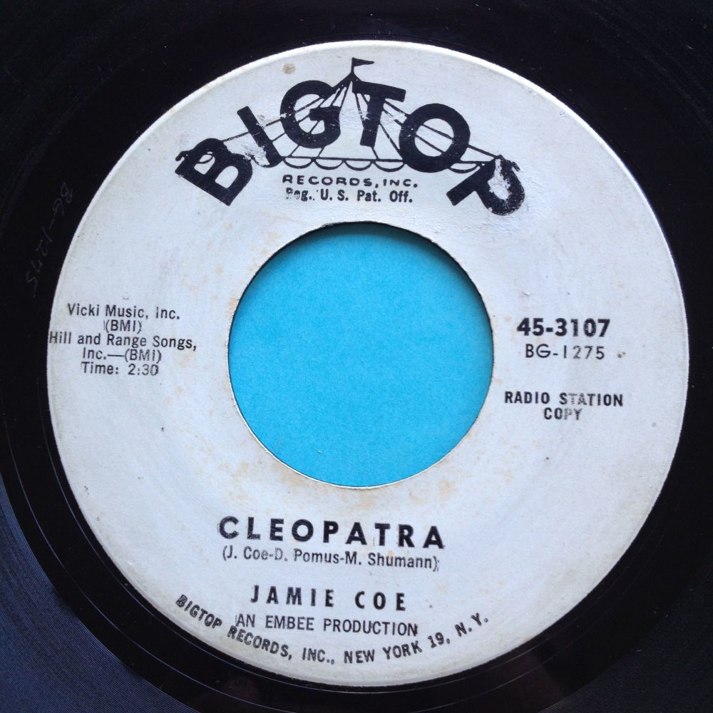Jamie Coe - Cleopatra - Bigtop promo - Scuffy VG but plays a decent VG+ - play full clip