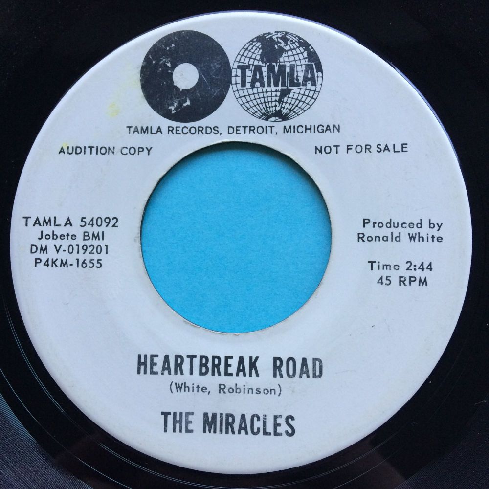 Miracles - Heartbreak Road b/w The man in you - Tamla promo - Ex