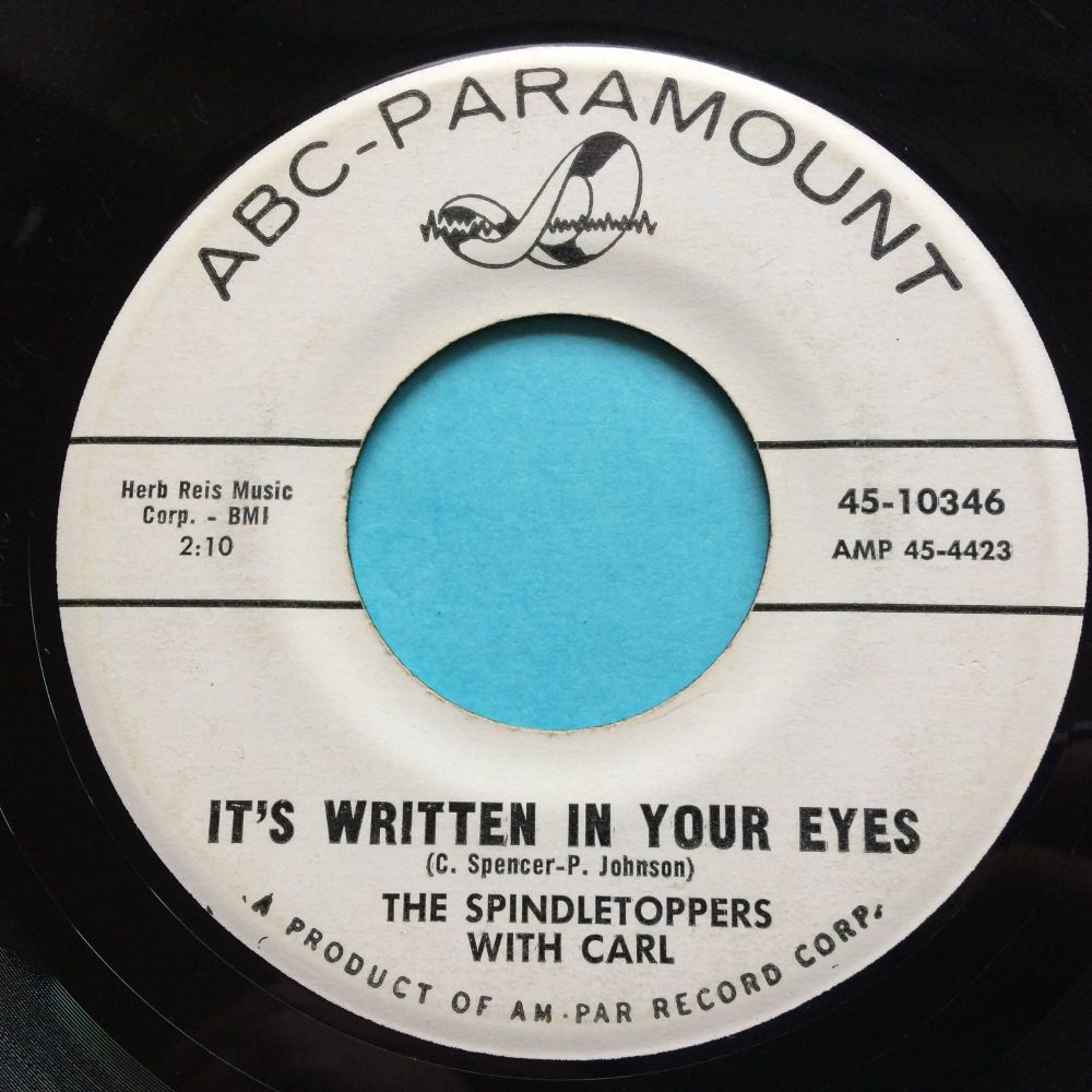 Spindletoppers - It's written in your eyes b/w Hey Moon - ABC promo - VG+