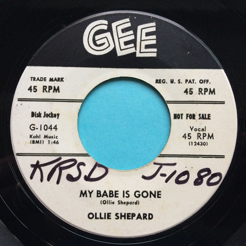 Ollie Shepard - My baby is gone b/w Oh yeah - Gee promo (wol) - Ex