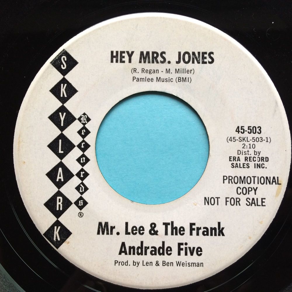 Mr Lee & The Frank Andrade Five - Hey Mrs. Jones - Skylark promo - Ex