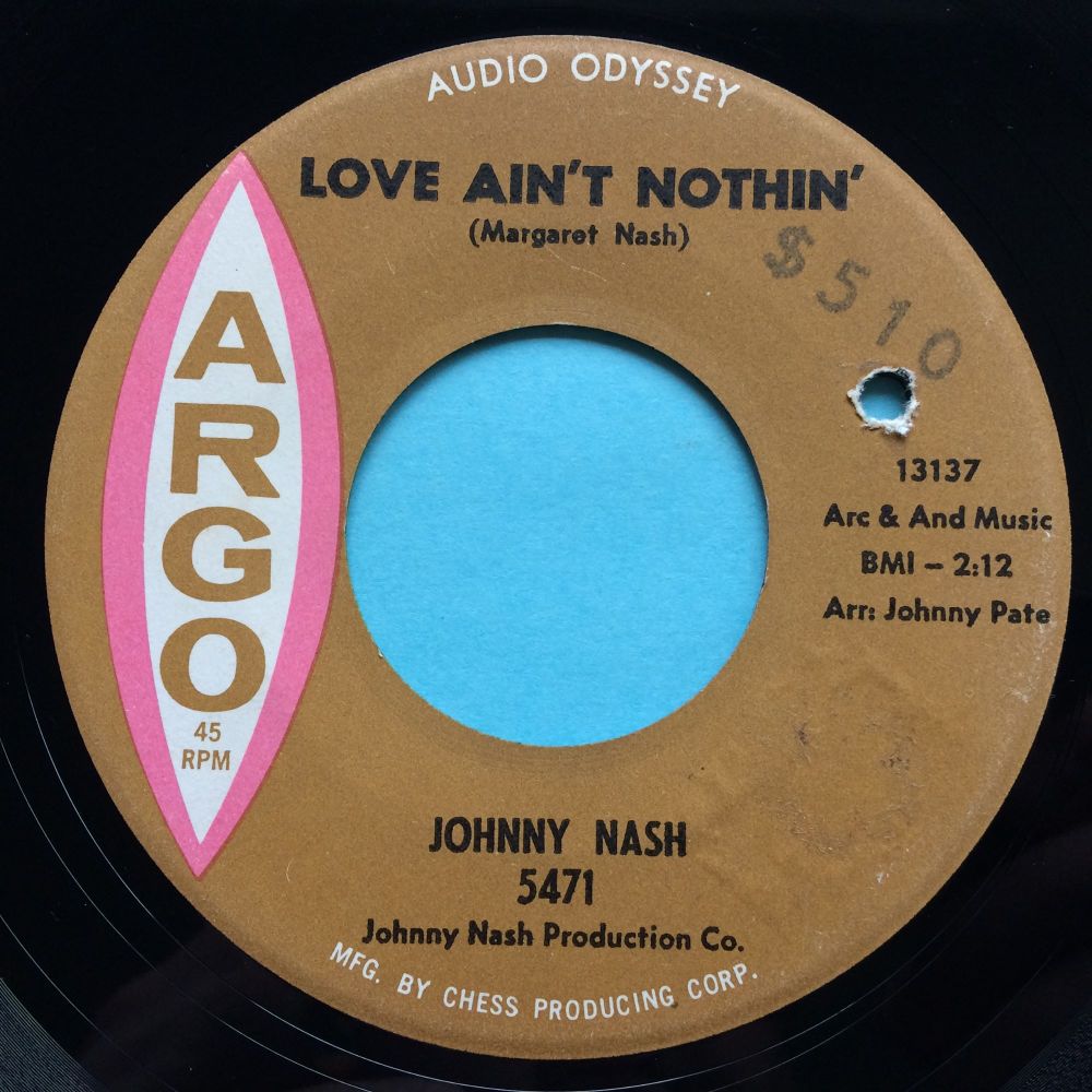 Johnny Nash - Love ain't nothin' - Argo - Ex-