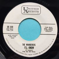 Wanderers - I'll know b/w You can't run away - United Artists promo - Ex