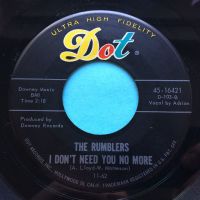 Rumblers - I don't want you no more b/w Boss - Dot - Ex