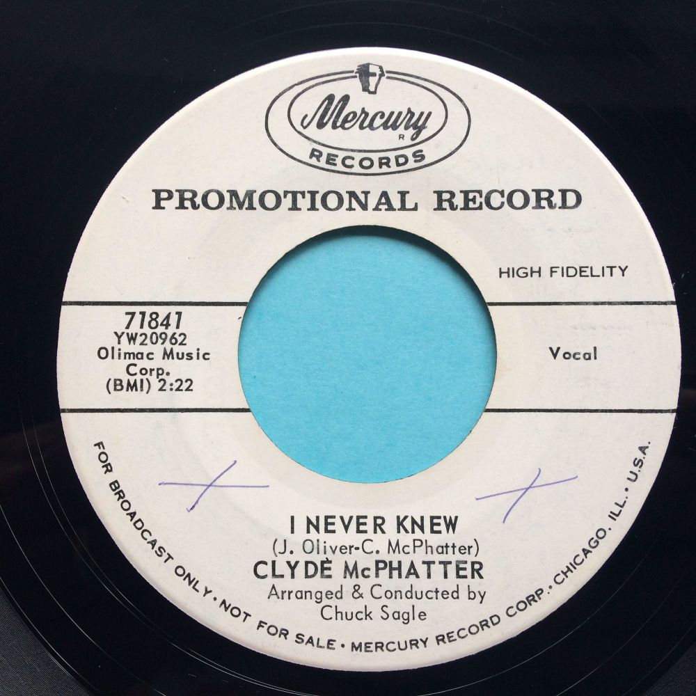 Clyde McPhatter - I never knew - Mercury promo - Ex