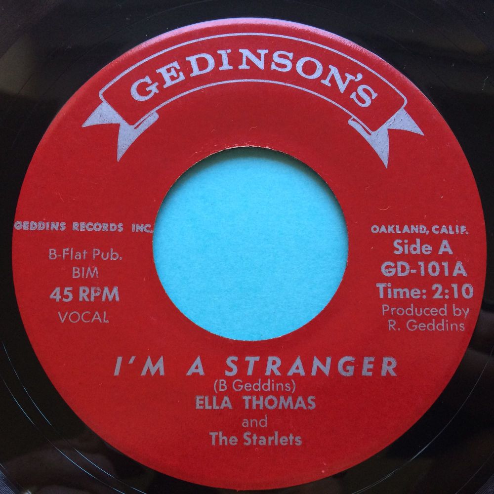 Ella Thomas - I'm a stranger b/w If you leave me - Gedinsons - Ex / VG+ (flip lower grade)