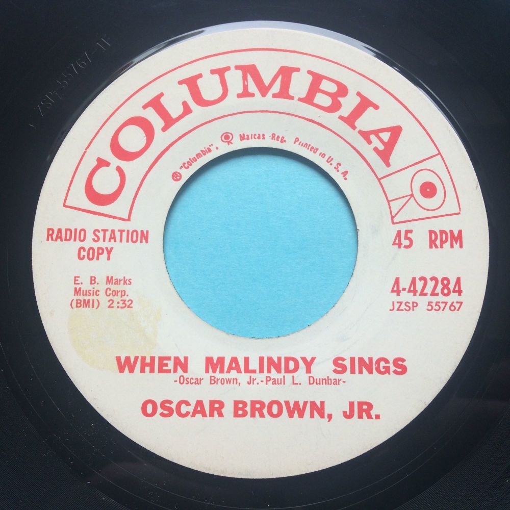 Oscar Brown Jr - When Malindy Sings - Columbia promo - Ex- (swol)