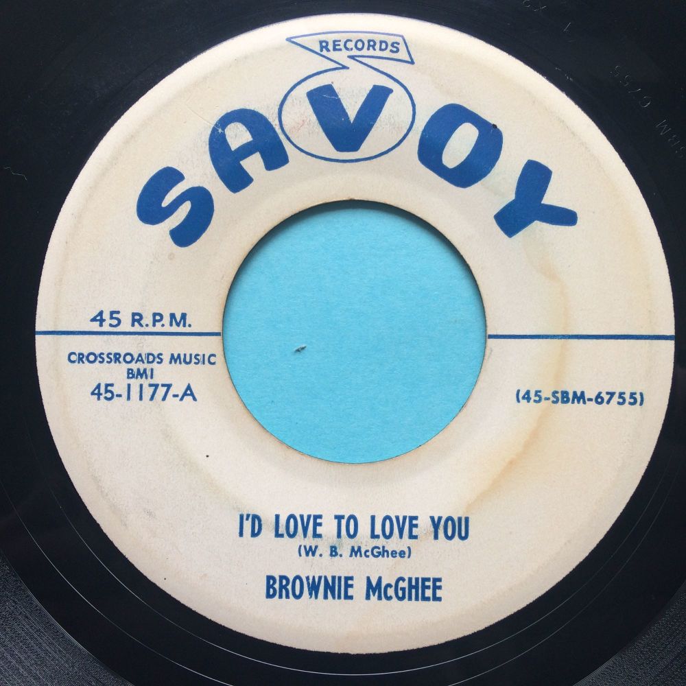 Brownie McGhee - I'd love to love you b/w Anna Mae - Savoy promo - VG+