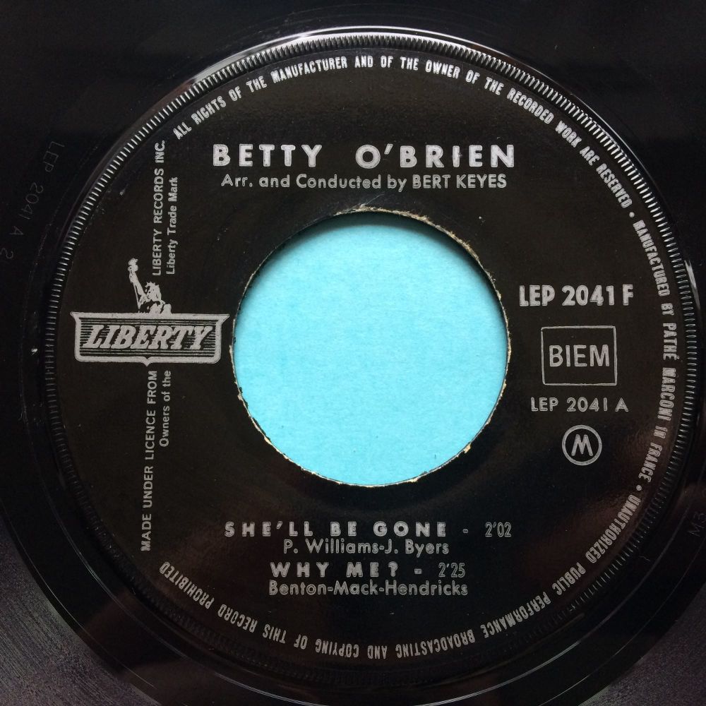 Betty O'Brein - She'll be gone b/w Money Honey (Only For Madison's Fans E.P