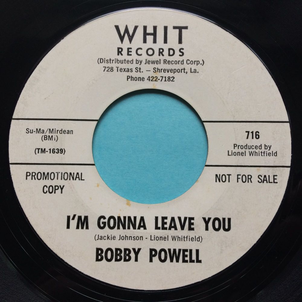 Bobby powell - I'm gonna leave you - Whit promo - Ex