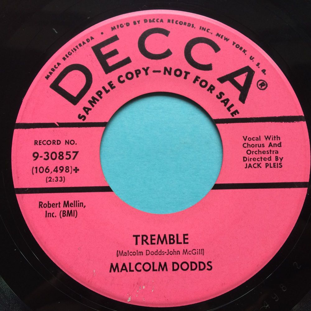 Malcolm Dodds - Tremble - Decca promo  - Ex