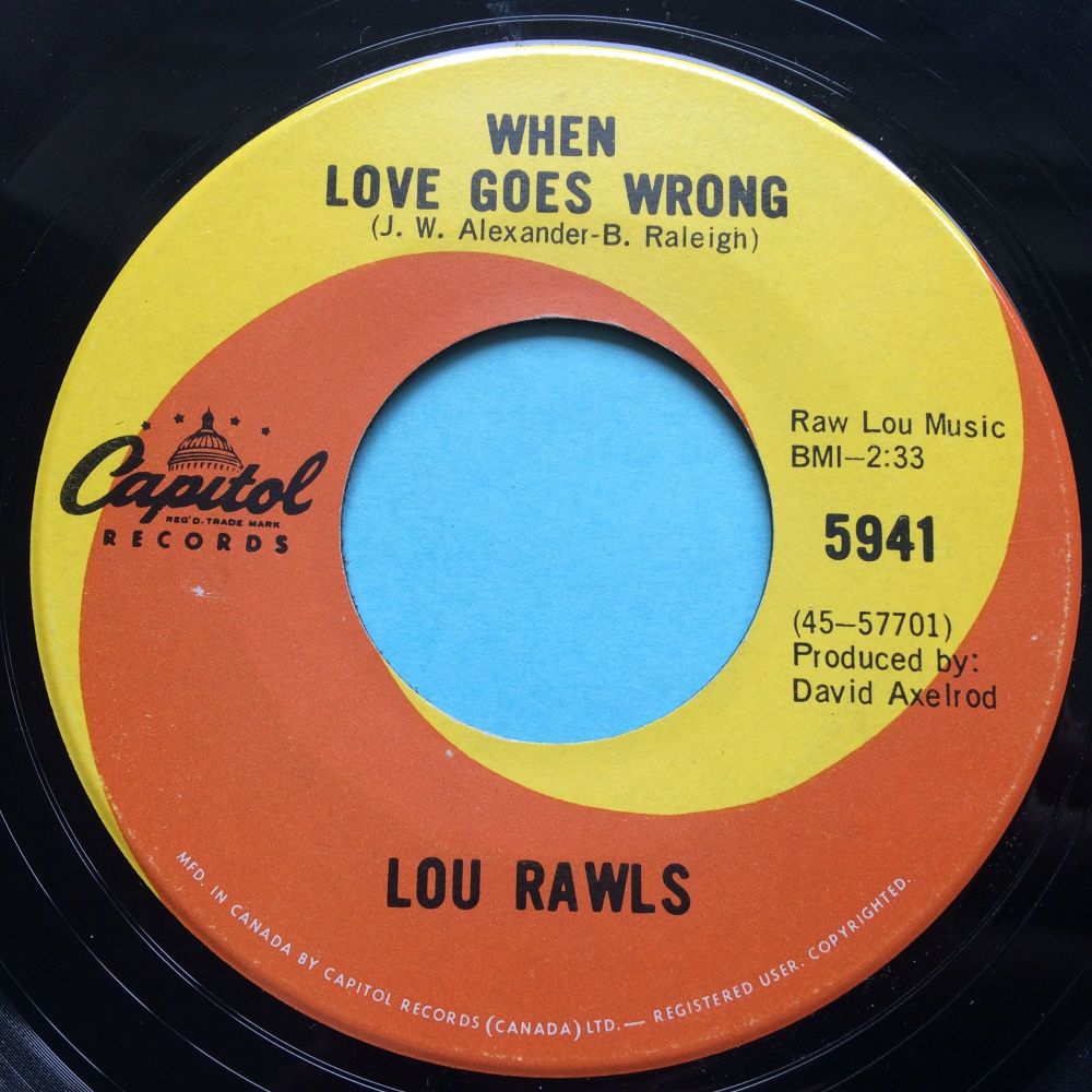 Lou Rawls - When love goes wrong - Capitol (Canadian) - Ex