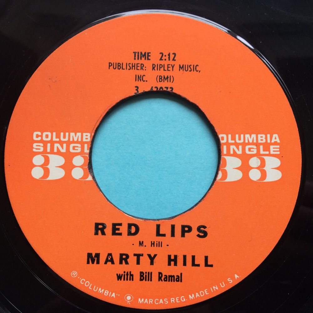 Marty Hill - Red Lips - Columbia 33rpm 7" - Ex-