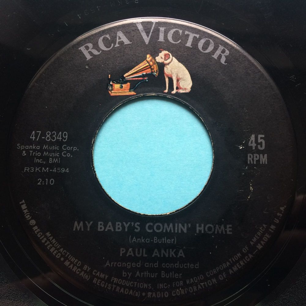 Paul Anka - My baby's comin' home - RCA - Ex-