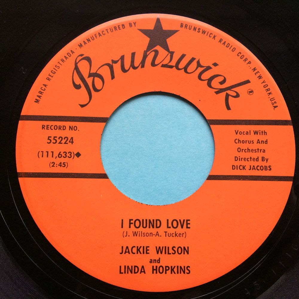 Jackie Wilson and Linda Hopkins - I found love - Brunswick - Ex-