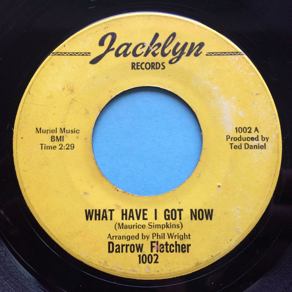 Darrow Fletcher - What have I got now b/w Sitting there that night - Jacklyn - VG+