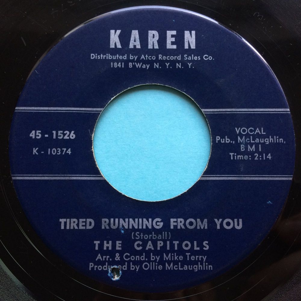 Capitols - Tired running from you b/w We got a thing that's in the groove -