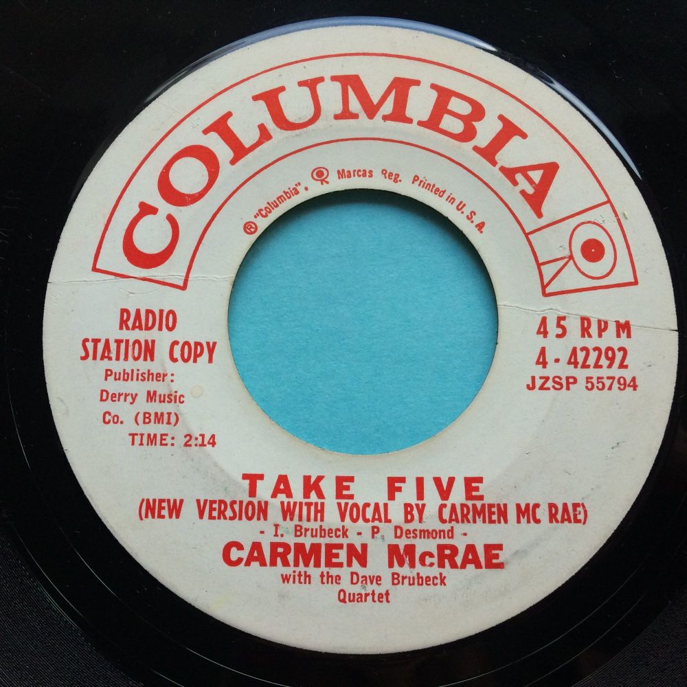 Carmen McRae - Take Five (vocal vers) - Columbia promo - VG+