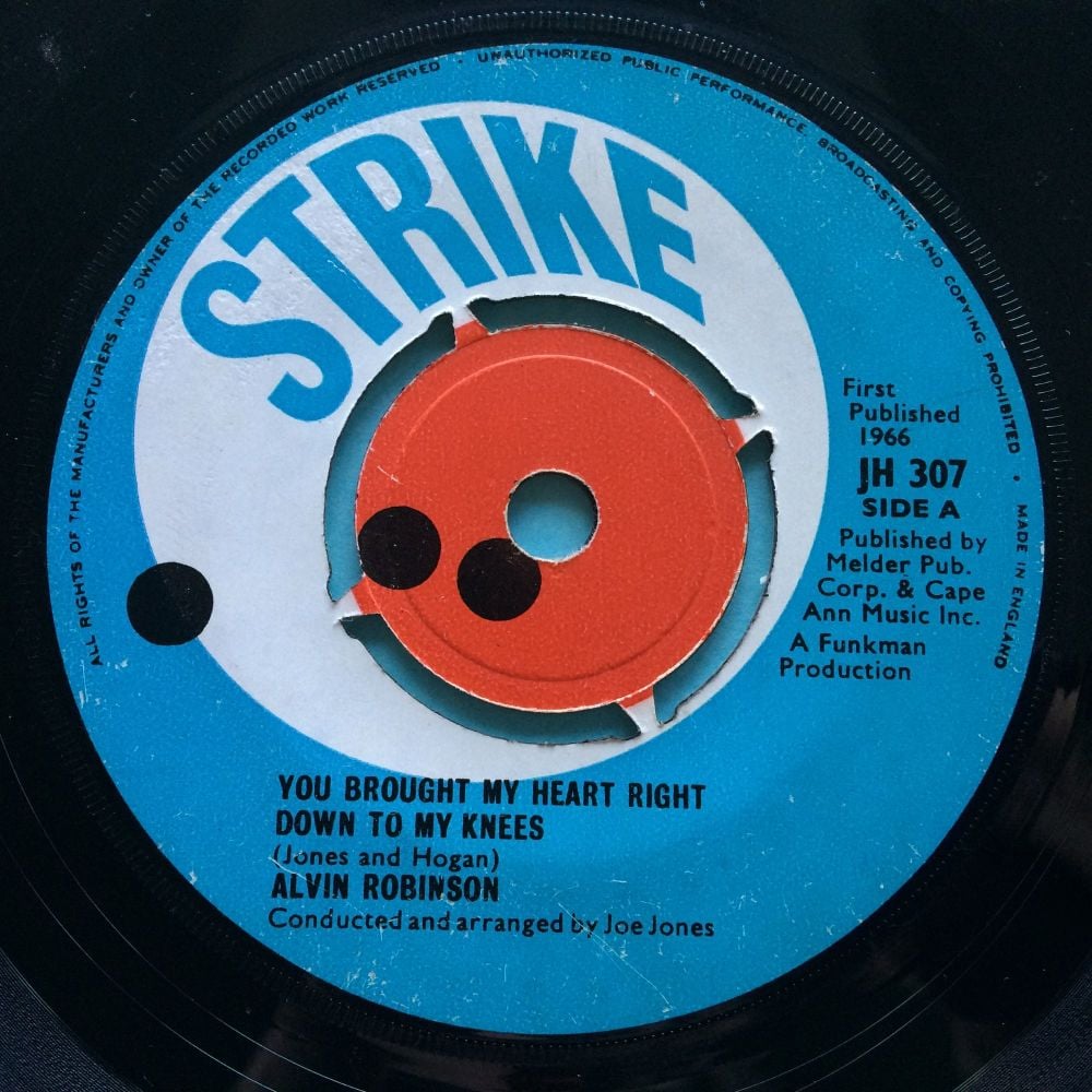 Alvin Robinson - You brought my heart down to my knees - U.K. Strike - VG+