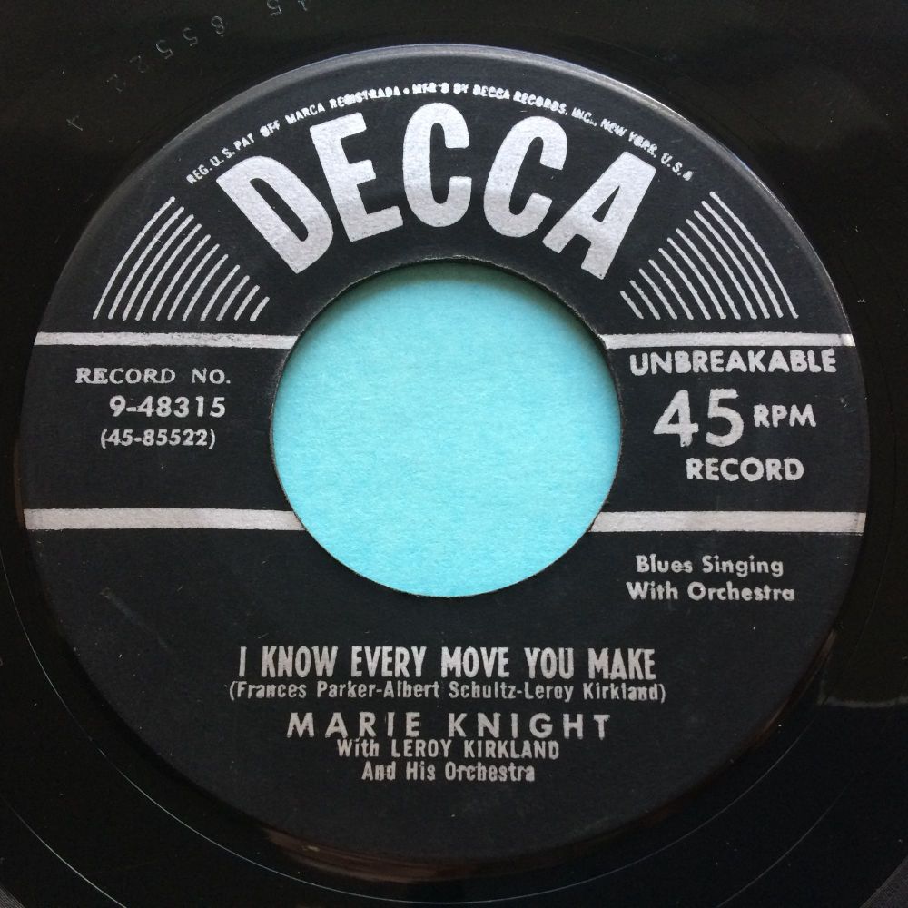 Marie Knight with Leroy Kirkland and his Orch. - I know every move you make