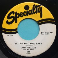 Larry Williams - Let me tell you, baby - Specialty - Ex-
