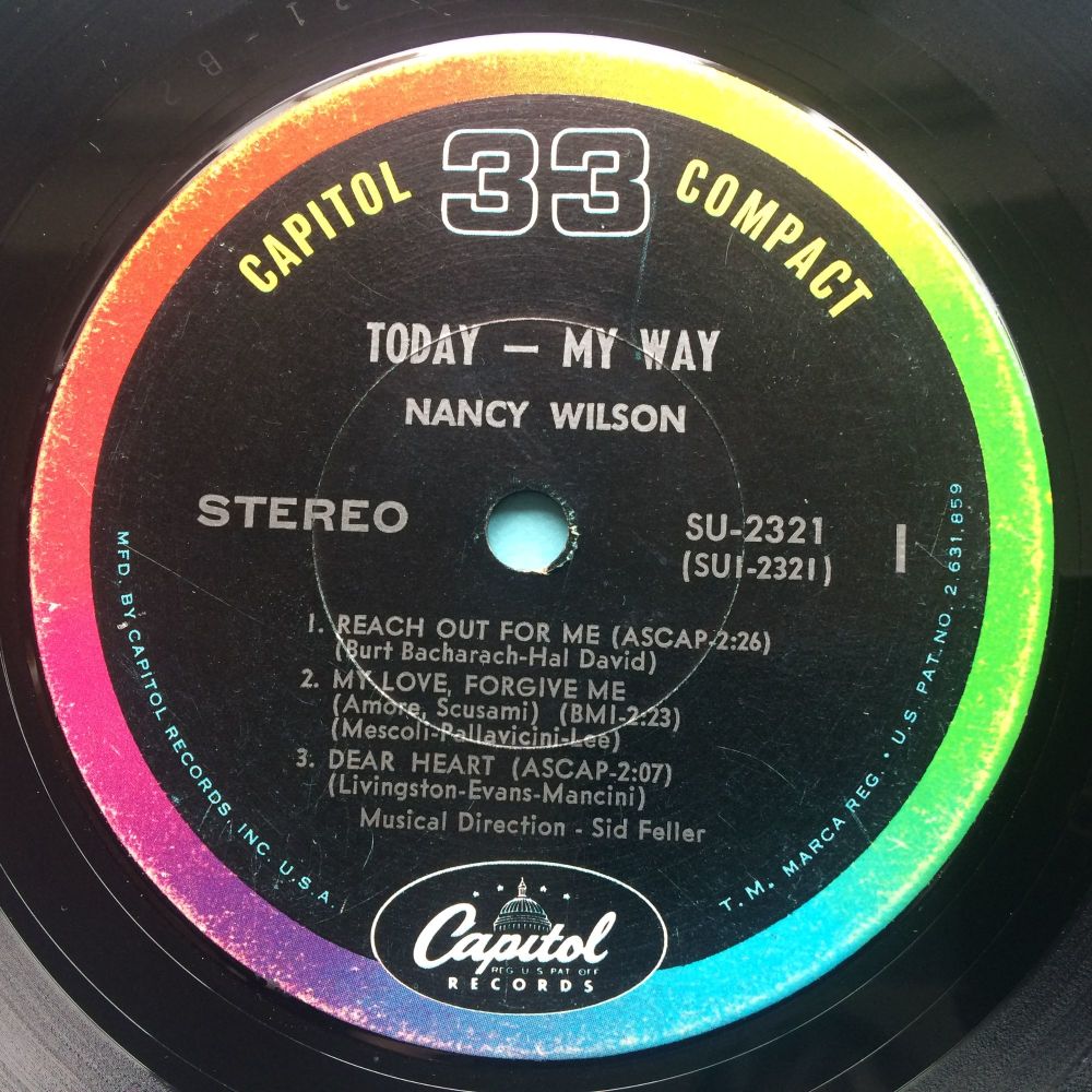 Nancy Wilson - Reach out for me (Today-My Way 33 rpm E.P.) - Capitol - Ex-