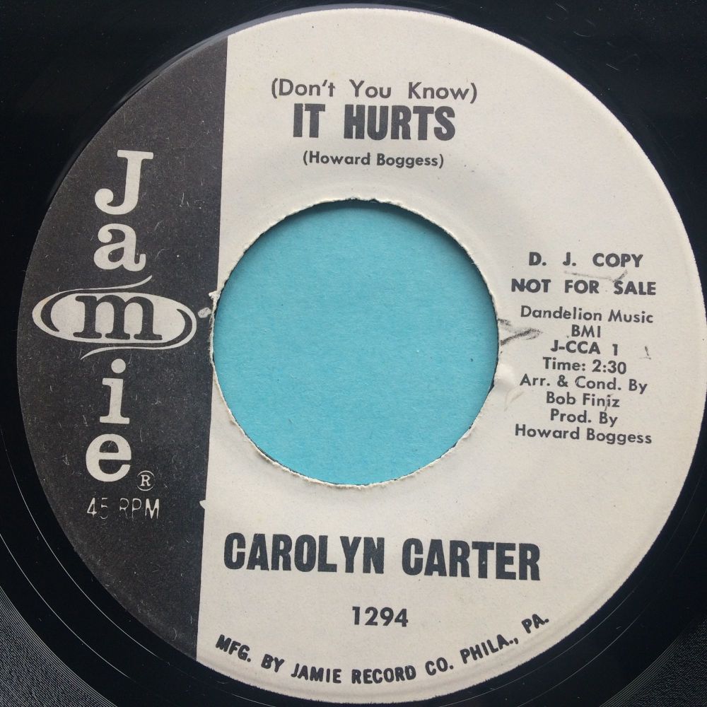 Carolyn Carter - (Don't you know) It hurts b/w I'm thru - Jamie promo - Ex
