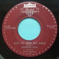 Memphis Slim - Got to find my baby - United - VG+