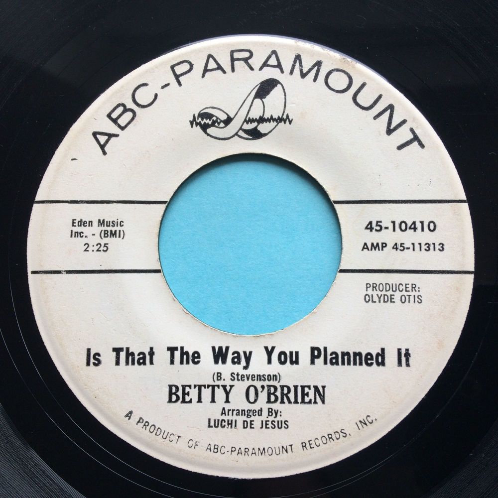 Betty O'Brien - Is that the way you planned it - ABC promo - VG+