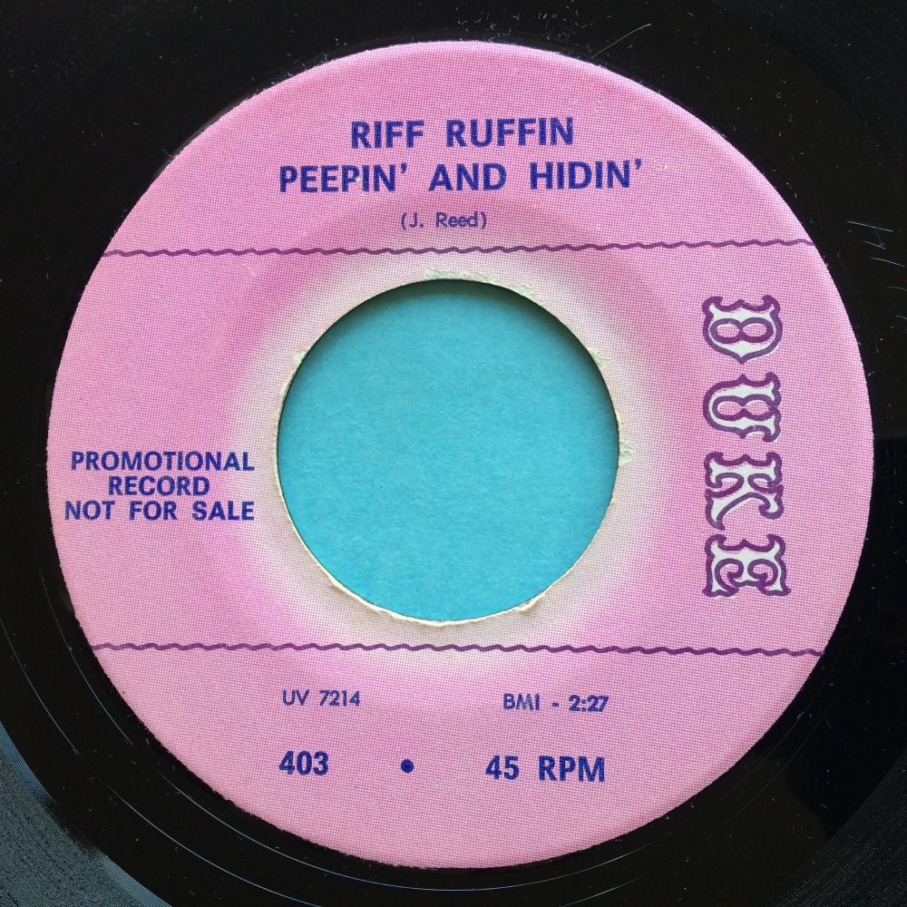 Riff Ruffin - Peepin' and hidin' - Duke promo - Ex