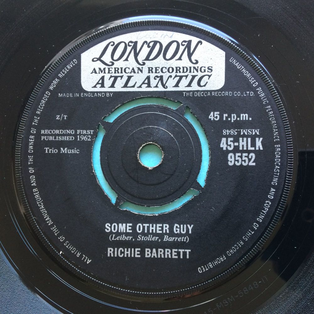 Richie Barrett - Some other guy b/w Tricky Dicky - UK London Atlantic - Ex-