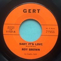 Roy Brown - Baby it's love b/w Going home - Gert - VG+