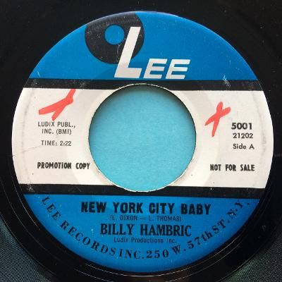 Billy Hambric - New York City Baby - Lee - Ex-