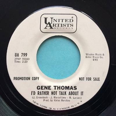 Gene Thomas - I'd rather not talk about it - UA promo - Ex