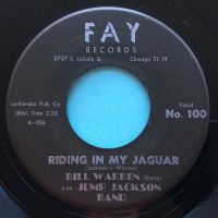 Bill Warren with Jump Jackson Band - Riding in my Jaguar b/w Midnight Shuffle - Fay - VG+