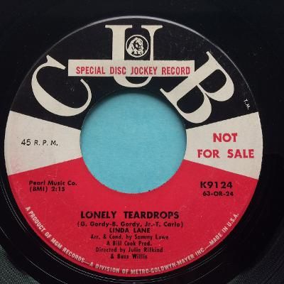 Linda Lane - Lonely teardrops - Cub promo - VG+
