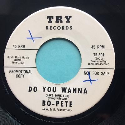Bo Pete - Do you wanna b/w Groovy little Suzie - Try promo - Ex