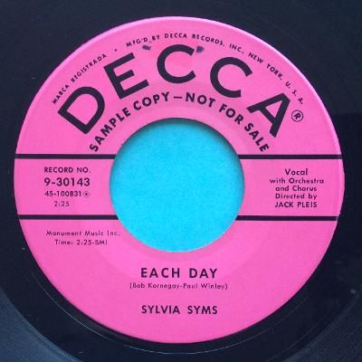 Sylvia Syms - Each Day - Decca promo - VG+