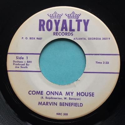 Marvin Benefield (aka Vince Everett) - Come onna my house b/w I'm snowed - 