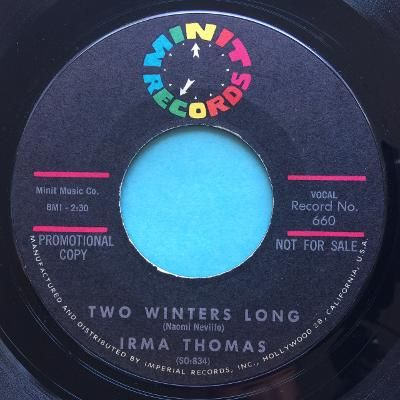 Irma Thomas - Two winters long b/w Somebody told you - Minit - VG+