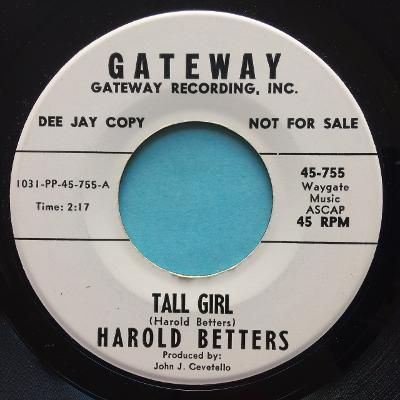 Harold Betters - Tall Girl - Gateway promo - Ex