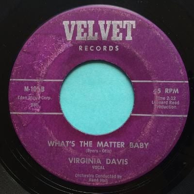 Virginia Davis - What's the matter baby - Velvet - VG+