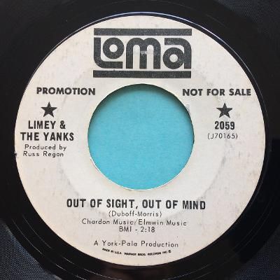 Limey & the Yanks - Out of sight, out of mind b/w Gather my things and go  - Loma promo - VG+