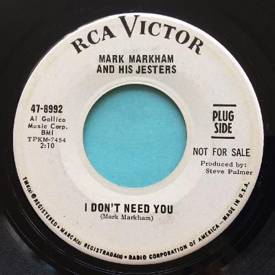 Mark Markham and his Jesters - I don't need you b/w Marlboro Country - RCA promo - Ex-