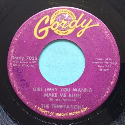 Temptations-  Girl (why you wanna make me blue) - Gordy - VG+